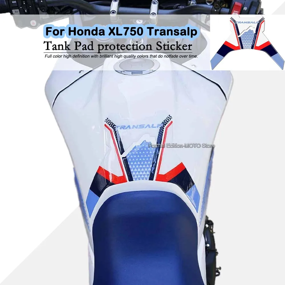 

For Honda XL750 Transalp 2023 Motorcycle Fuel Tank Sticker 3D Epoxy Resin Sticker Waterproof Scratchproof Protective Sticker