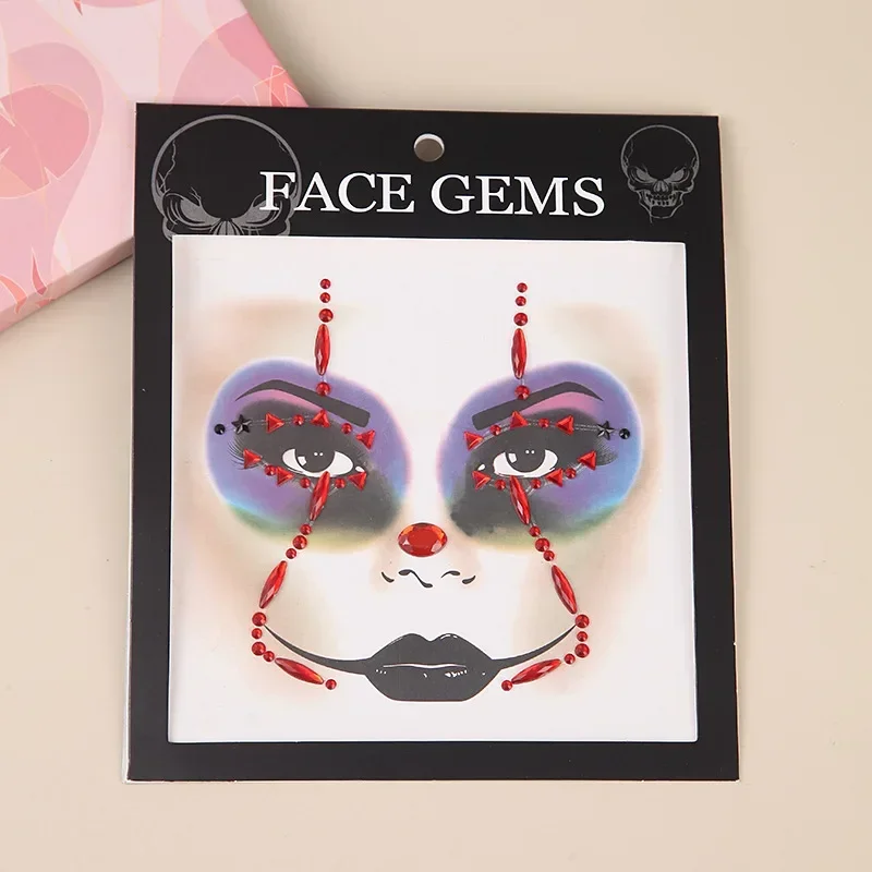 

Halloween Rhinestones Crystal Stickers Stage Show Party Face Makeup Decoration Face Eyebrow DIY Diamond Drill Sticker Stage Show