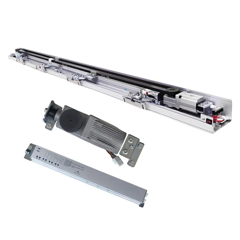 Modern Design Heavy-Duty Automatic Anti-Pinch Safety Glass Electric Sliding Door Controller Brushless Motor Aluminum Alloy 100kg