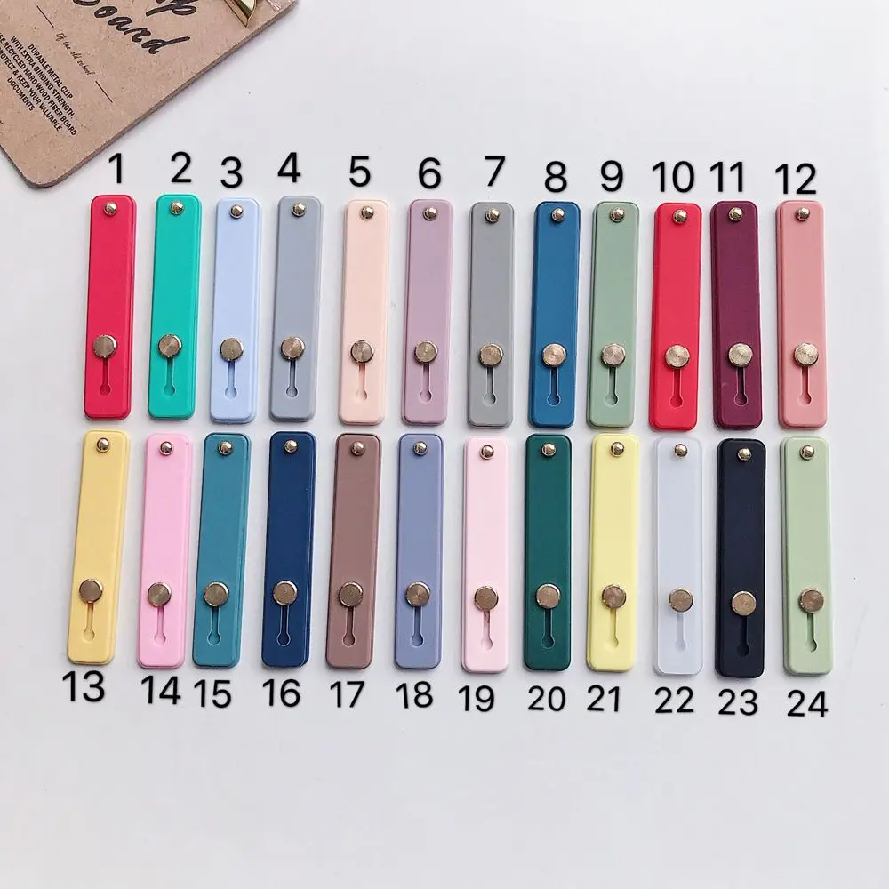 Support Candy Color Phone Hand Band Silicone Mobile Phone Holder Telescopic Finger Strap Push Pull Grip Phone Desktop Bracket