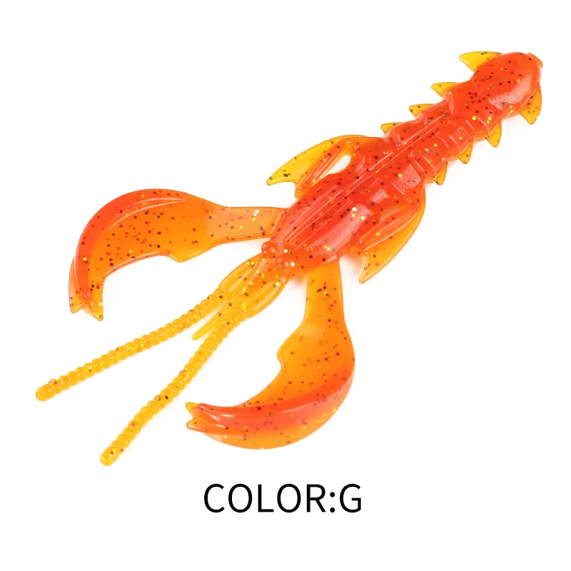 Supercontinent CRAZY flink Gesamtlänge 8 cm/4,2 cm Hummer-Weichköder Angelköder Attraktiver Garnelengeruch-Salz-Wobbler