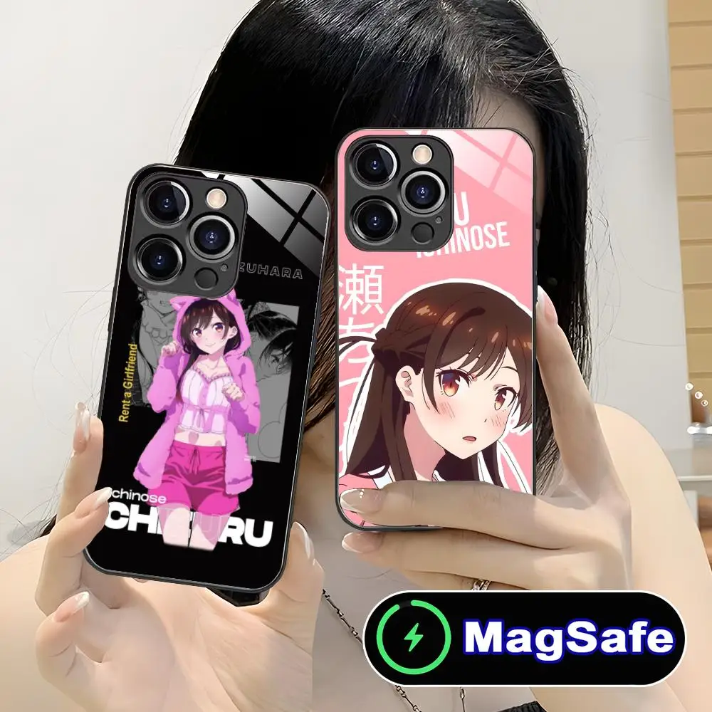

Rent Girlfriend Chizuru Mobile Phone Case for iPhone 16 15 14 13 12 11 Pro Max Plus Mini MagSafe Glass Colour Printing Pretty