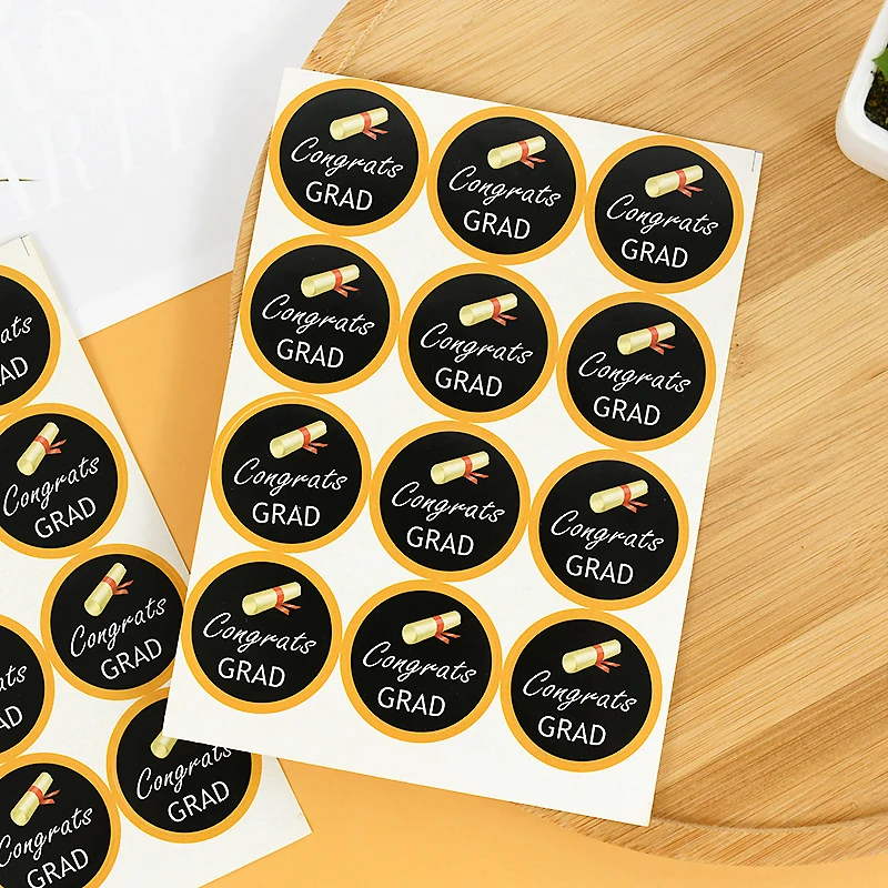 120pcs Graduation Stickers Graduation 2024 Gift Labels Sticker Congratulation Graduation High School Graduation Party Decoration