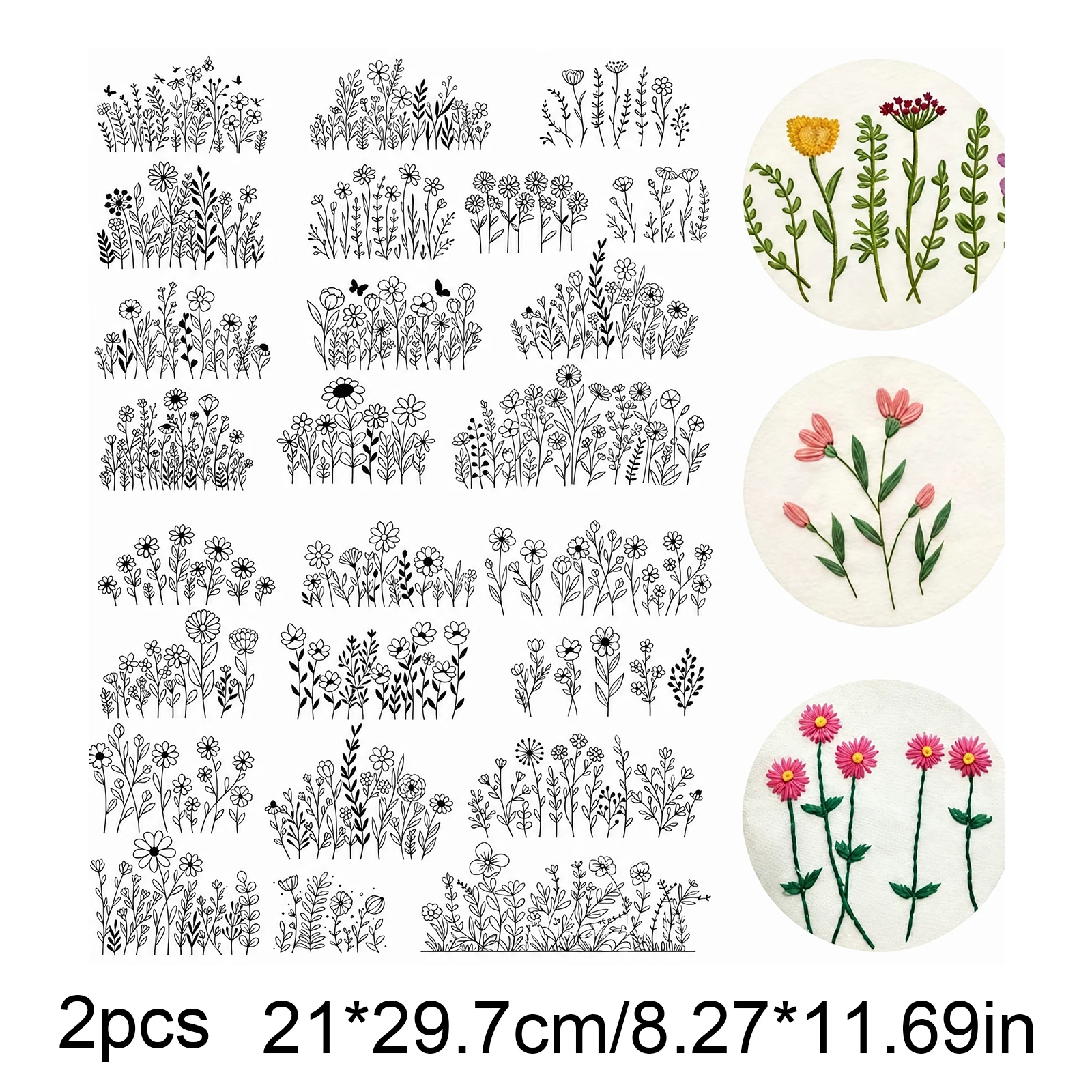 ورق تطريز قابل للذوبان في الما - مراجعة Embroidery Design Patterns Flowers وسعره
