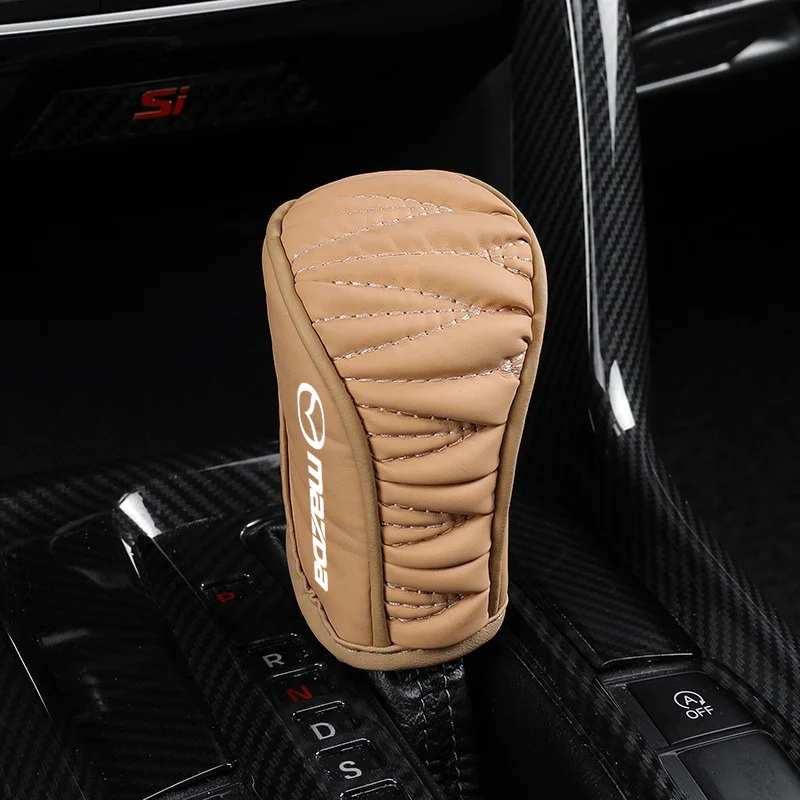 1Pcs Car Gear Shift Handle Cover Shifter Protection Case For Mazda 2 3 6 8 RX8 MX3 CX4 CX-5 CX-7 CX-9 MX5 CX30 Car Accessories