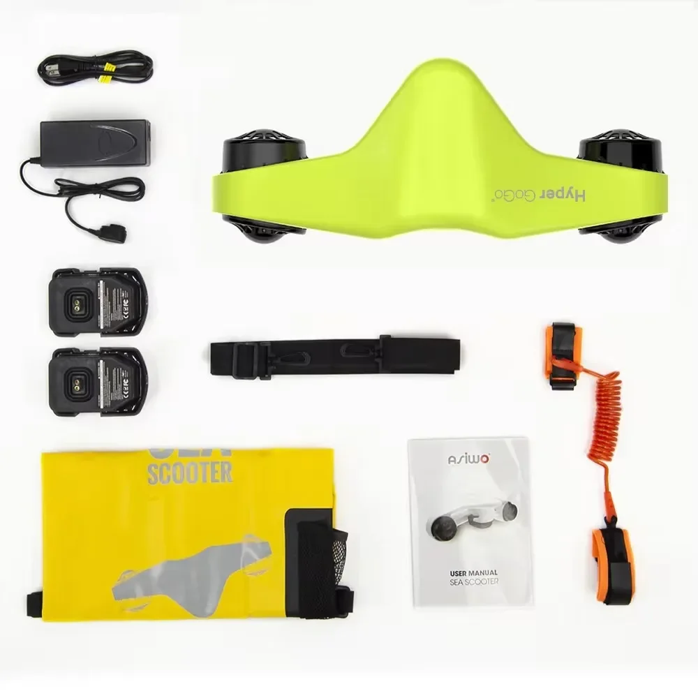 سكوتر تحت الماء مع بطاريتين، عمق 30 مترًا، وقت الجري 60 ~ 70 دقيقة، سكوتر البحر الكهربائي، محرك تحت الماء، لعب رياضي #6