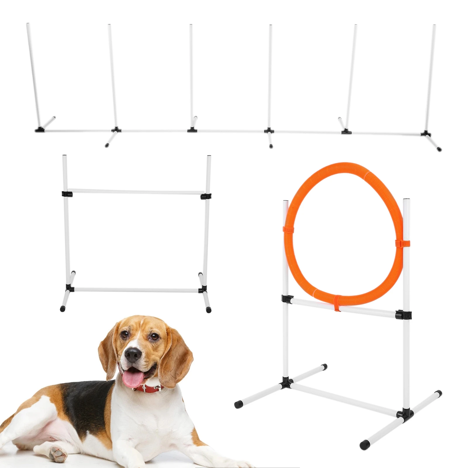 Pet Agility Training Equipment Dog Adjustable Bar Jump Hurdle Hoop Pole Obstacle Course Pet,Agility,Training,Equipment§Dog,