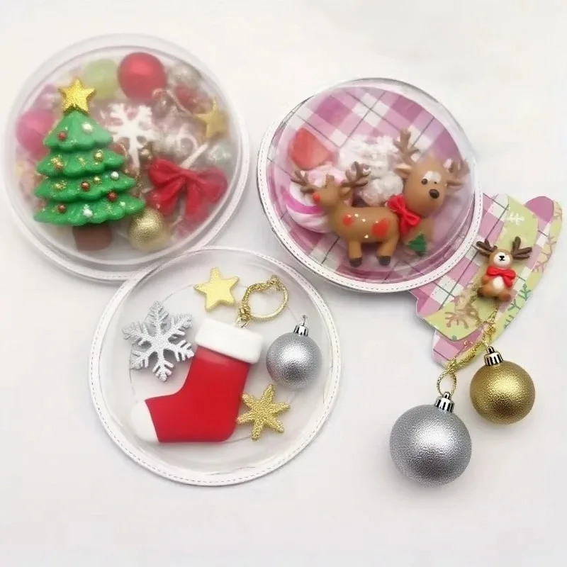 10/20/50 Uds DIY cubierta de media bola conjunto de cúpula de caramelo transparente adorno de media cúpula de plástico cubierta de embalaje de regalo para fiesta de Halloween de Navidad