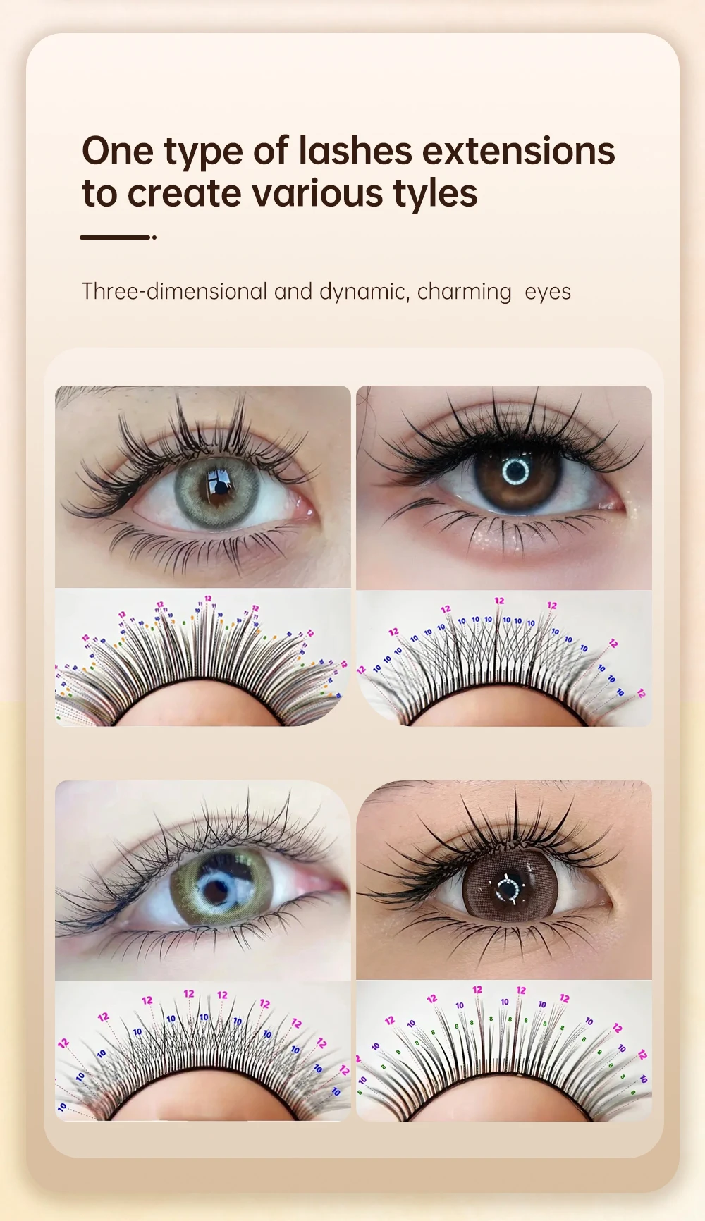 Yelix Neue Kamelie Wimpern Falsche Wimpern Natürliche Weiche Wimpern Extensions Russische Volumen Einzelne Wimpern Dropshipping – Detail 5