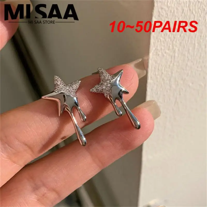 10~50PAIRS Star Stud Earrings Versatile Style High Quality Materials Dazzling Highly Sought After Unique Hot Goods