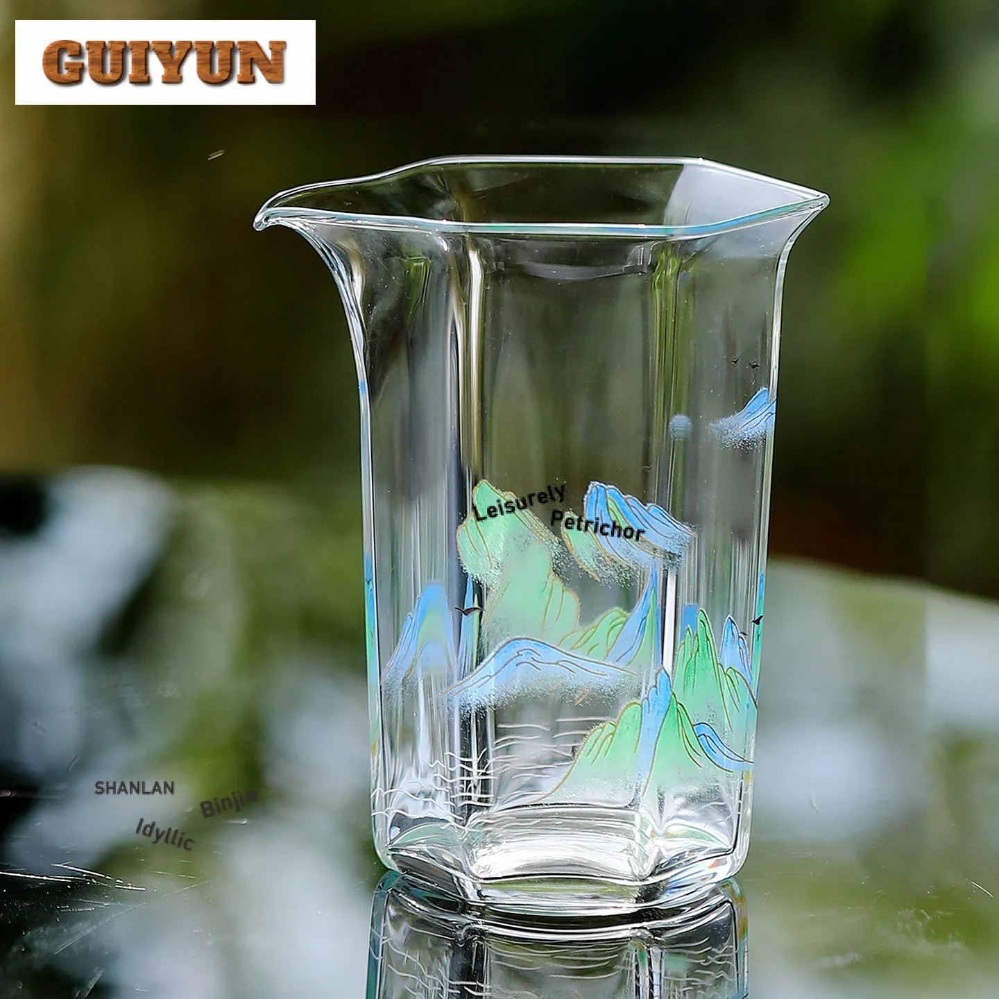 

220 мл кувшин для чая из боросиликатного стекла, раздельный диспенсер для ча-хай, чашка для правосудия, кружка для чая, товары для украшения