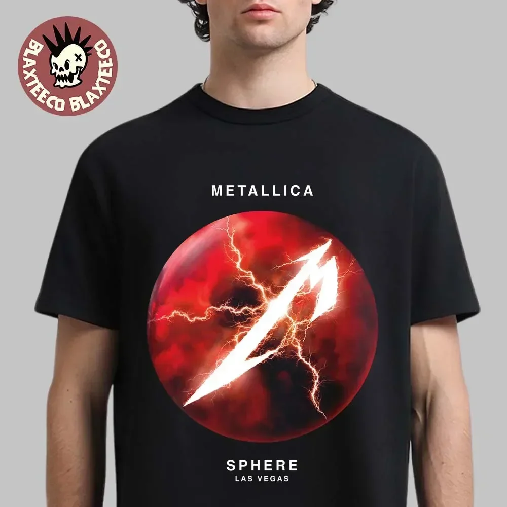 Metallica Life Burns Faster At Sphere Las Vegas Nevada T-Shirt 2026 Sommer Neues Atmungsaktives Baumwoll-T-Shirt für Männer und Frauen Streetwear Y2K – Detail 8