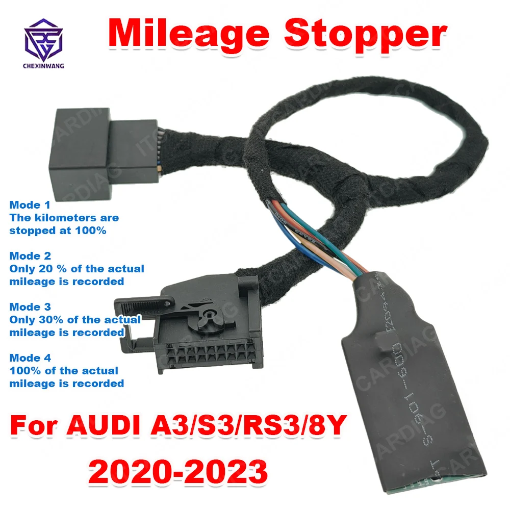 New Mileage Stopper for AUDI A3/S3/RS3/8Y 2020-2023 Mileage Blocker Switchable Mode KM Can Filter Mile Kilometer Correction Tool