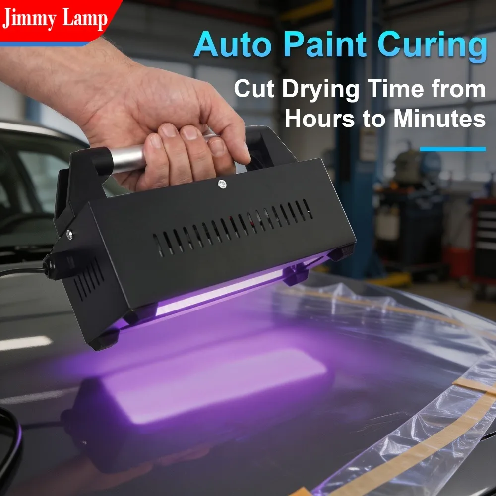 UV high-power UV curing lamp for car painting, baking paint, UV curing sheet metal gray atomic gray putty drying lamp EU Plug