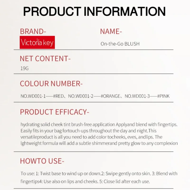 Set di evidenziatori e riparatori in stick per trucco nudo naturale, balsamo rosso per labbra e guance, doppio scopo