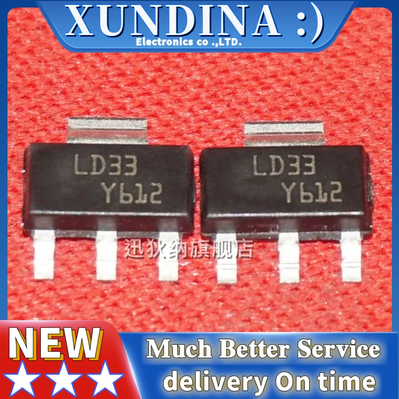 10PCS/LOT LD1117S33TR  LD33 SOT-223 new and original IC