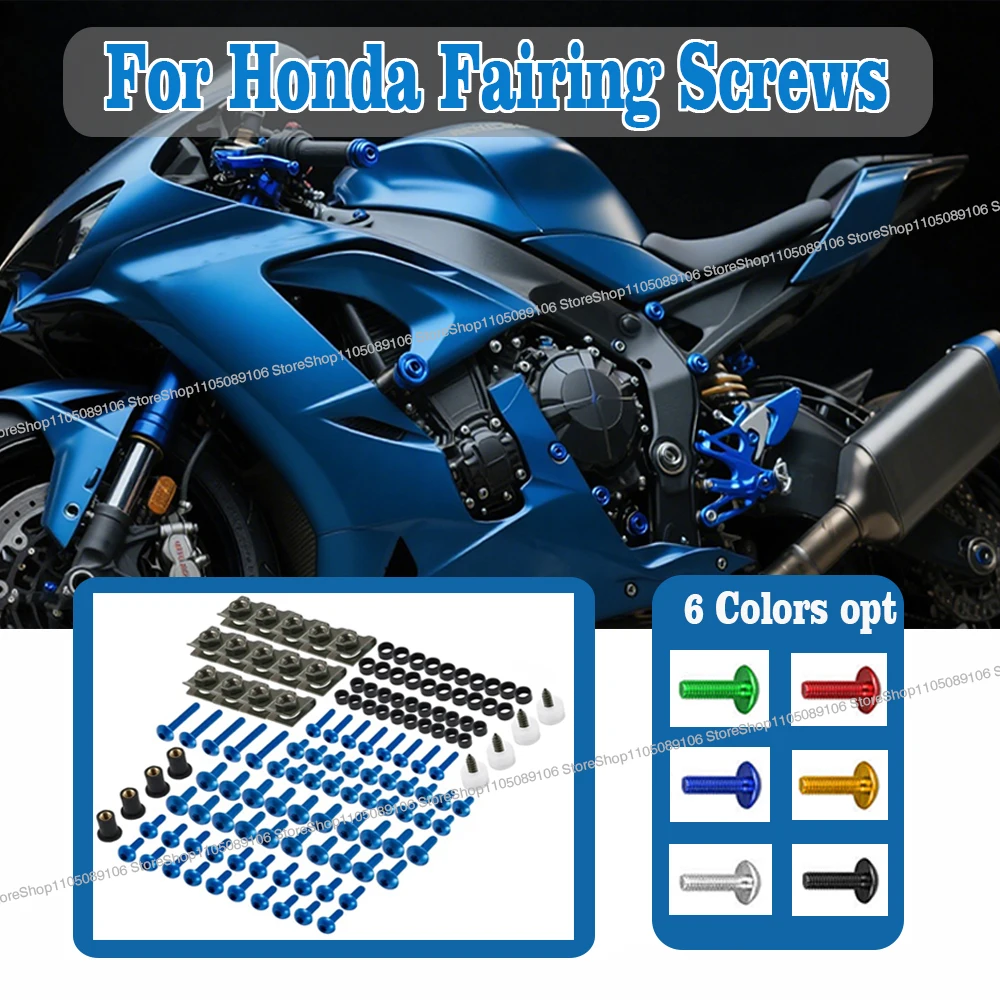 

For Honda CB650R CB500R CBR600RR CBR900RR CBR929RR CBR1000RR CBR 600RR 900RR 929RR 1000RR Motorcycle Fairing Bolts Kit Screws