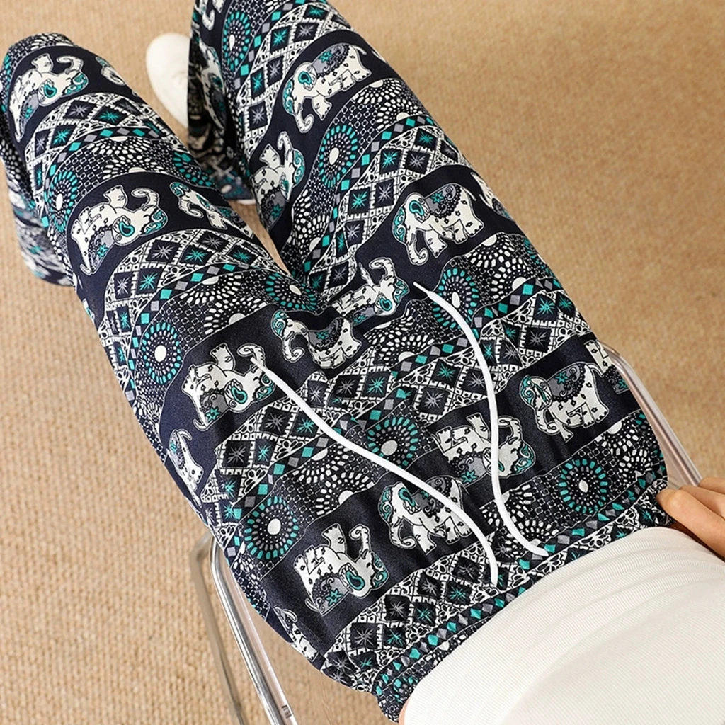 Thai Elephant Wide Leg Pants Women's Summer Thin, High Waist, Sagging, Straight Tube, Loose Casual Pants, Floor Pants