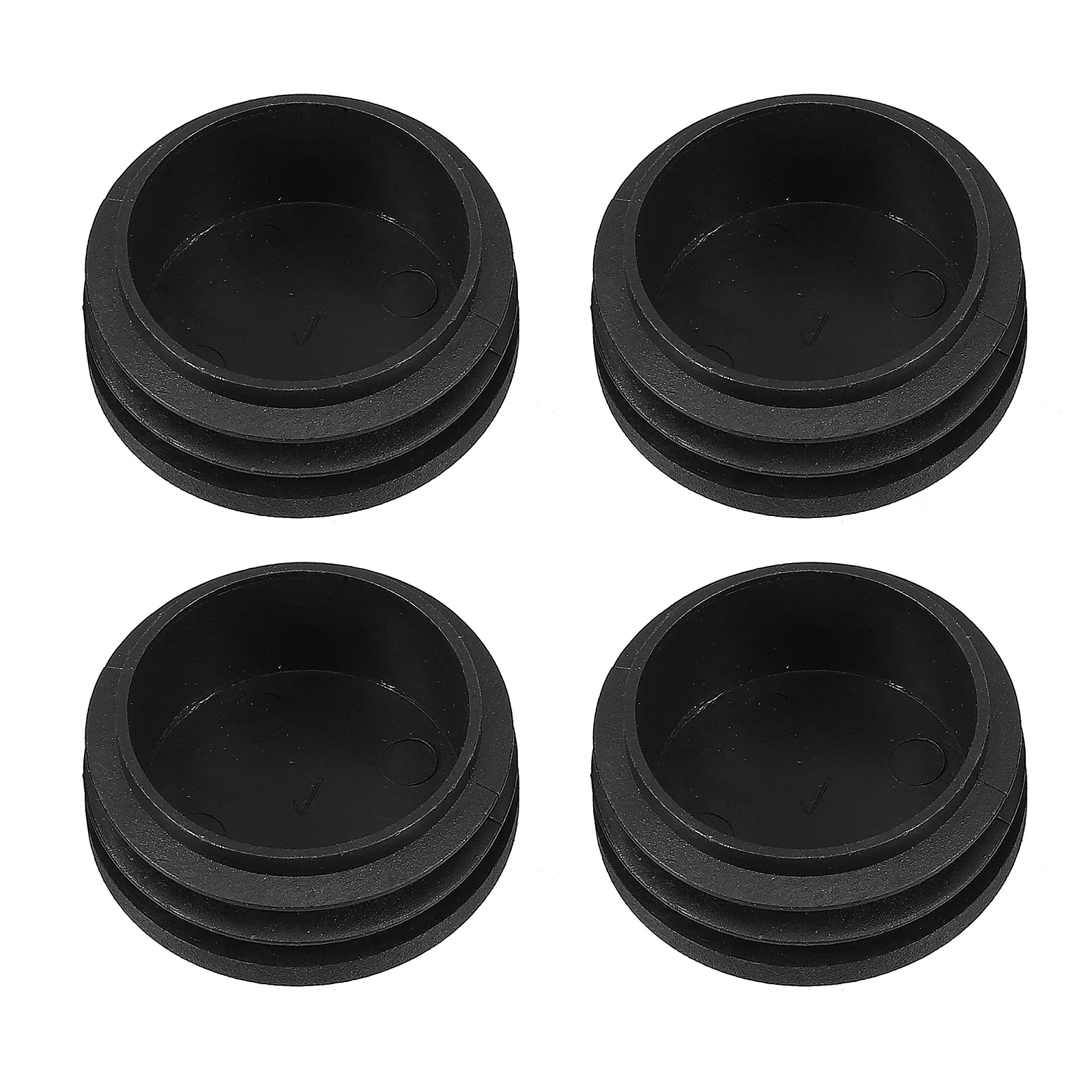 

4Pcs Black Round Furniture Plugs Plastic End Caps for Chairs Desks Secure Fit and Sleek Design Round Glide Inserts