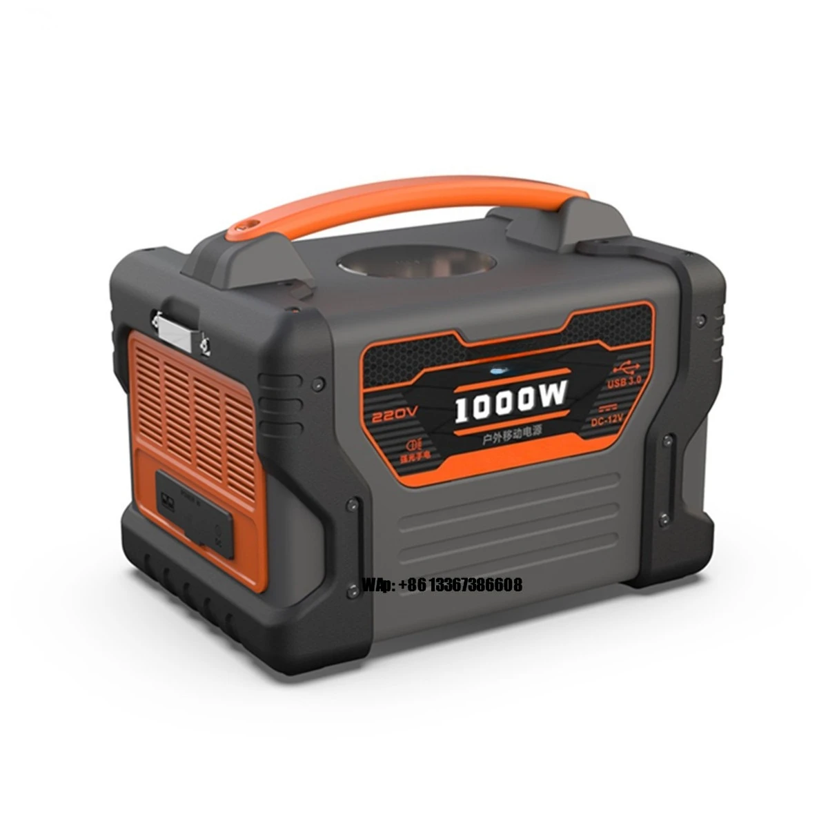Portable 1000 Watt Solar Energy Storage Power Pack Outdoor Mobile Charging Station Generator with Flashlight Lithium Ion Battery