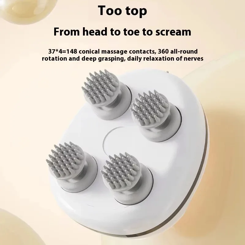 الكهربائية فروة الرأس مدلك العجن تهتز جهاز رئيس الكتف الرقبة تدليك الأنسجة العميقة الاسترخاء الحيوانات الأليفة القط أداة العناية بالجسم