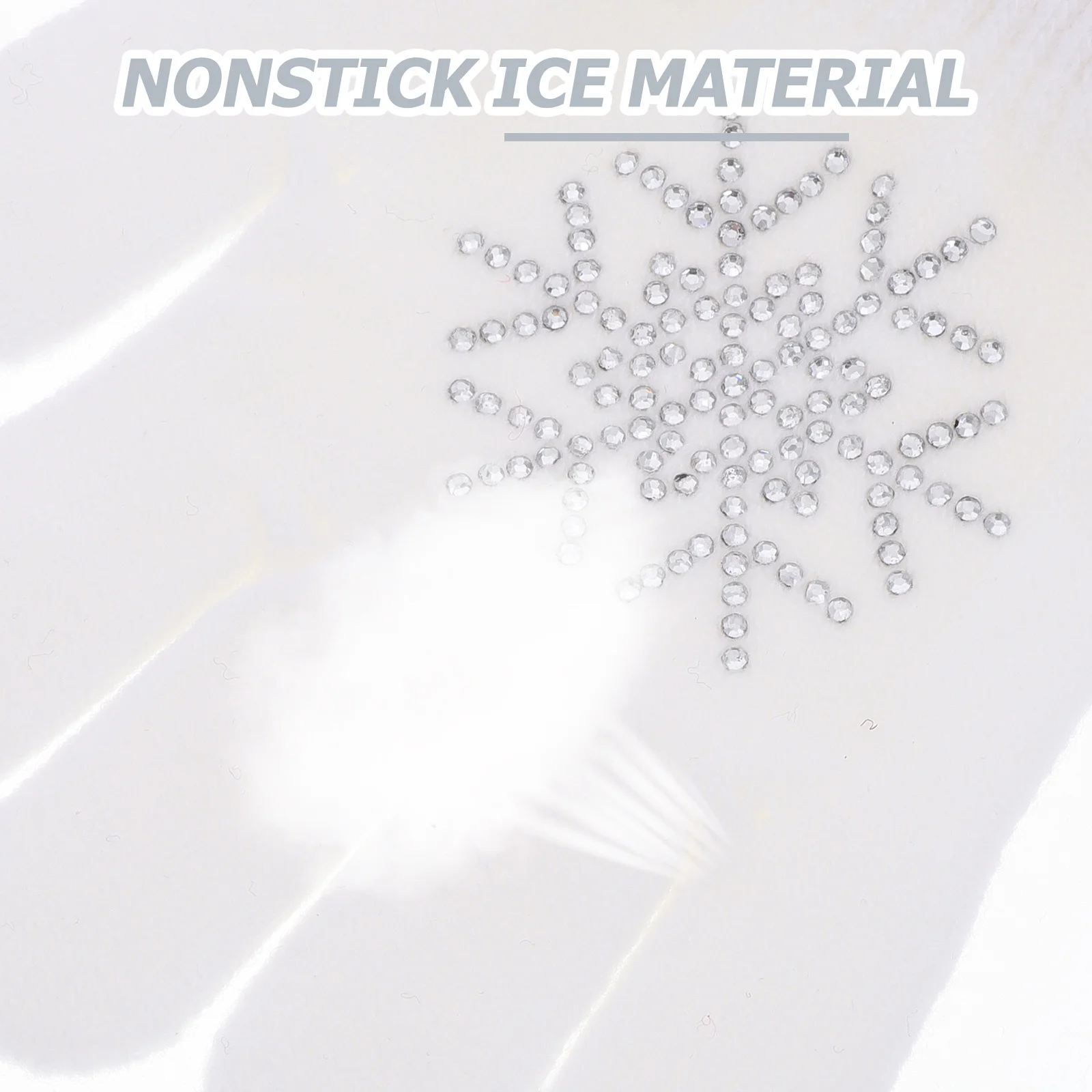 1 paio di guanti invernali con strass, design a fiocco di neve, accessori per pattinaggio su ghiaccio, maglia calda antiscivolo per sport per bambini