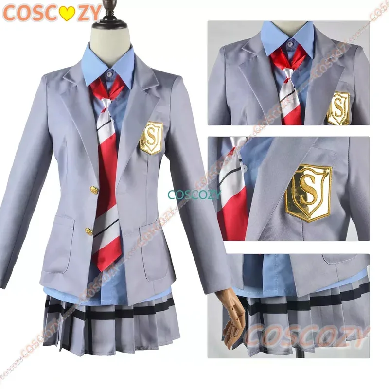 Nene 2025 أنيمي كذبتك في أبريل ميازونو كاوري تأثيري ازياء أريما كوسي بيروكات صناعية السراويل معطف سترة تنورة مدرسة Uni