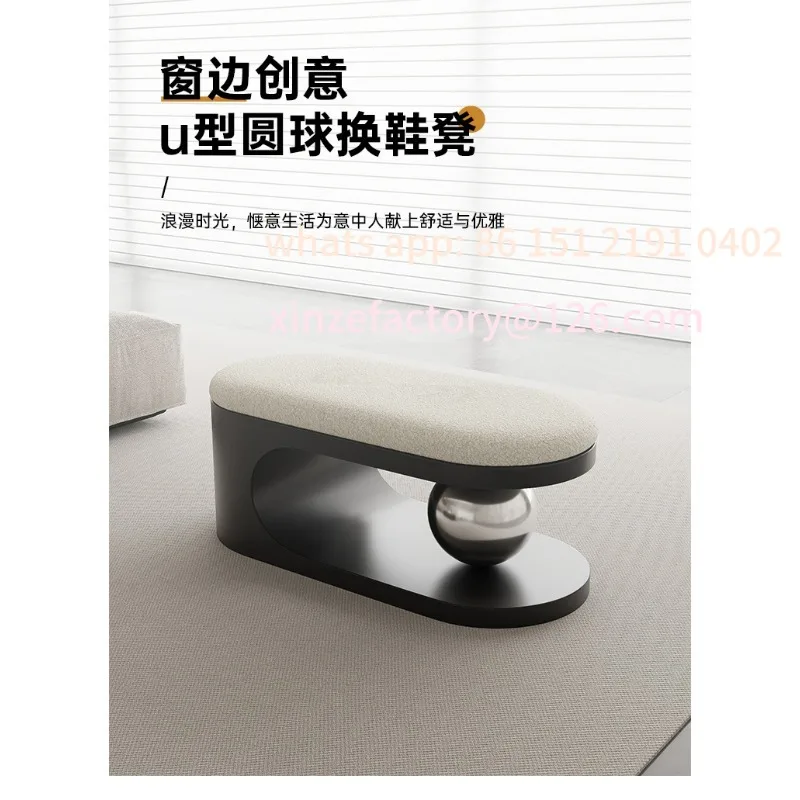 Customizable Nordic home shoe changing stool, living room bench stool, light luxury sofa bench, bedroom, bedside stool, shoe sto