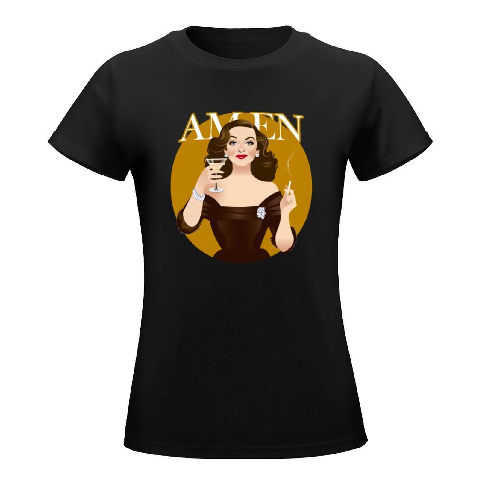 Bette Davis Amen T-Shirt Aesthetic clothing korean fashion hippie clothes Womens clothing