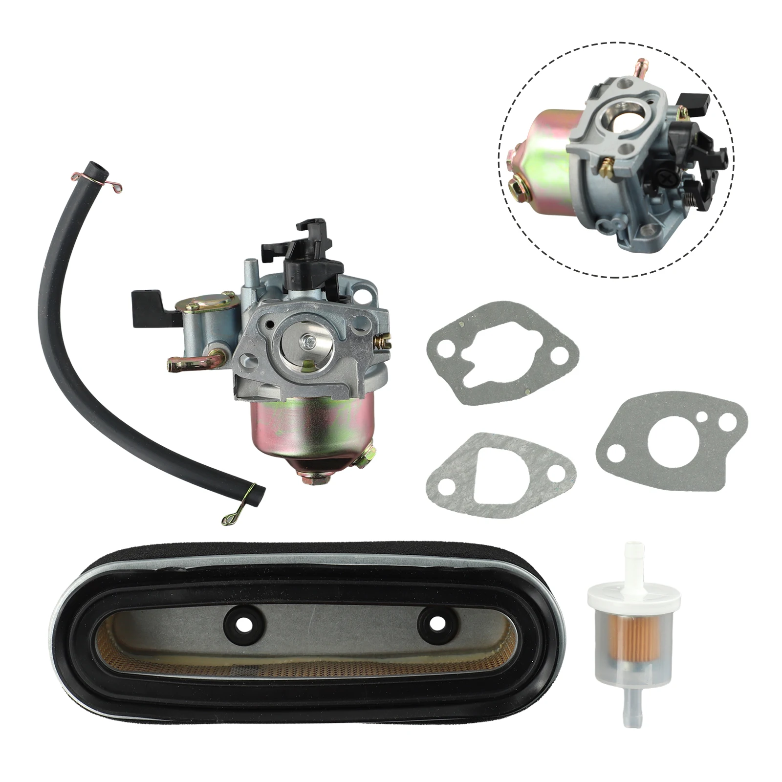 Carburetor Kit for Honda 55 Lawnmower Engine HR194 HR195 HR214 HR215 HR216 GXV120 GXV140 GXV160 with Filters and Gaskets