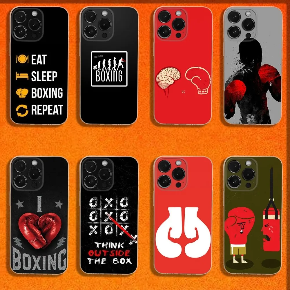 

Boxing Gloves Phone Case For iPhone 16,15,14,13,12,11 Plus,Pro,Max,XR,XS,X,Plus,SE,Mini Transparent Soft Cover