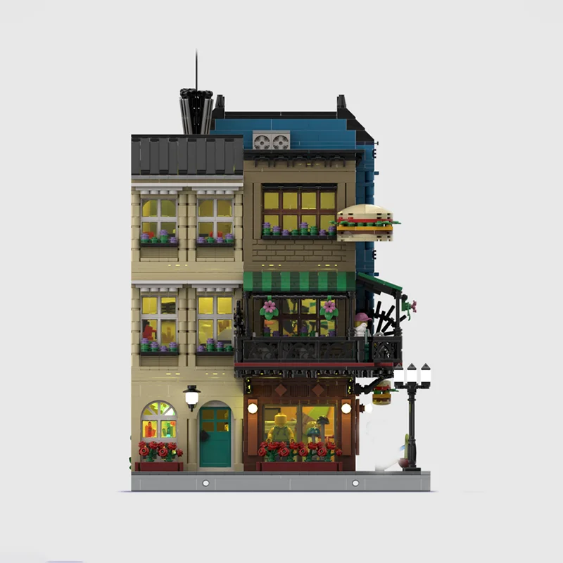 3585 pièces MOC nouvelle-orléans Hamburger Joint modulaire modèle blocs de Construction jouet Construction bricolage créatif brique cadeau de noël enfants