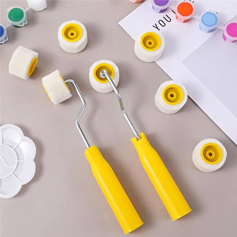 ~WISH Mini Paint Roller 4/5 Inch, Foam Roller Paint, Tiny Painting Tool For Touch Up Trim Edge Or Corner