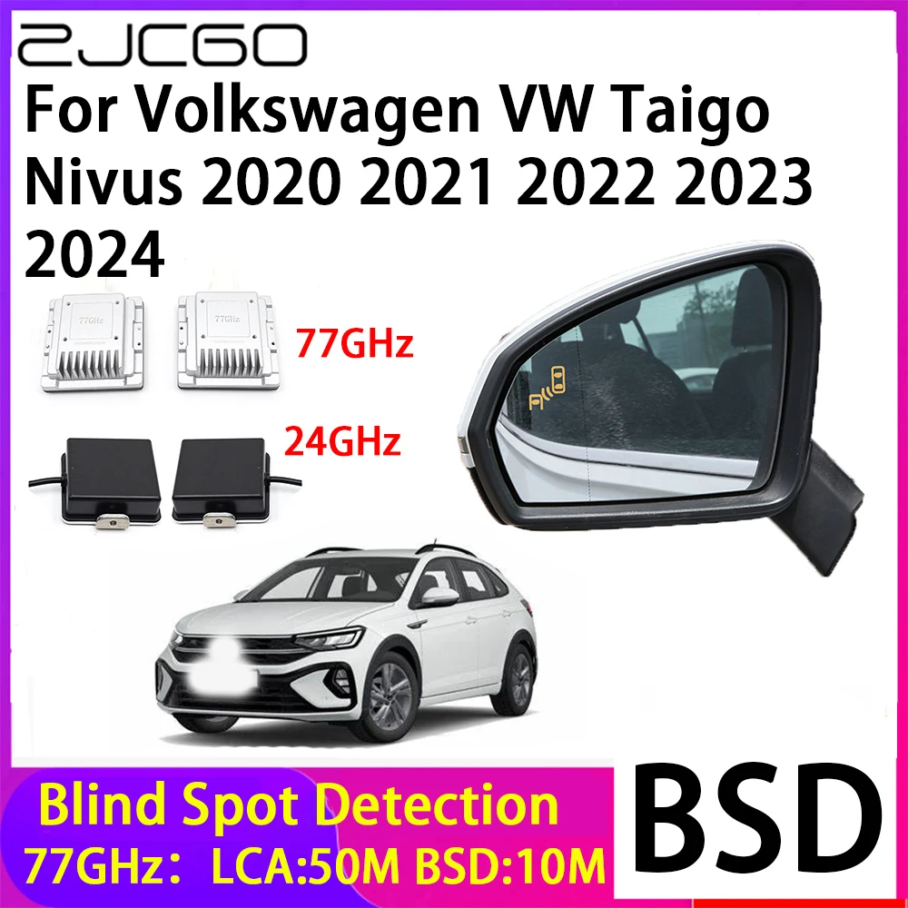 ZJCGO Car Blind Spot Detection BSD Mirror Rear Radar Detection System for Volkswagen VW Taigo Nivus 2020 2021 2022 2023 2024