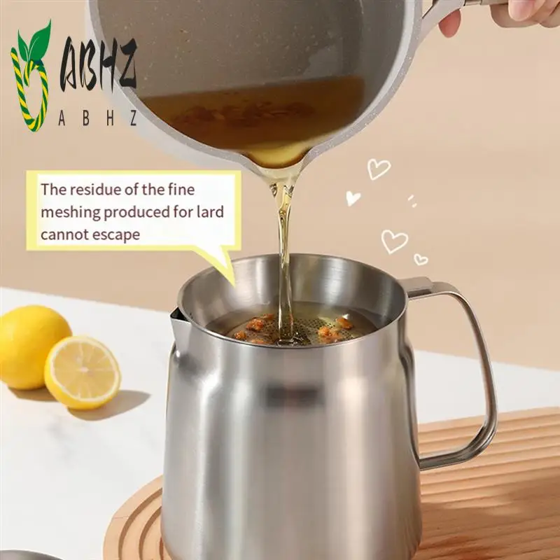 

ABHZ-2.0L Stainless Steel Oil Filter Artifact Filter Oil Residue Pot Oil Leak Net Oil Tank Kitchen With Frying Basket Pot