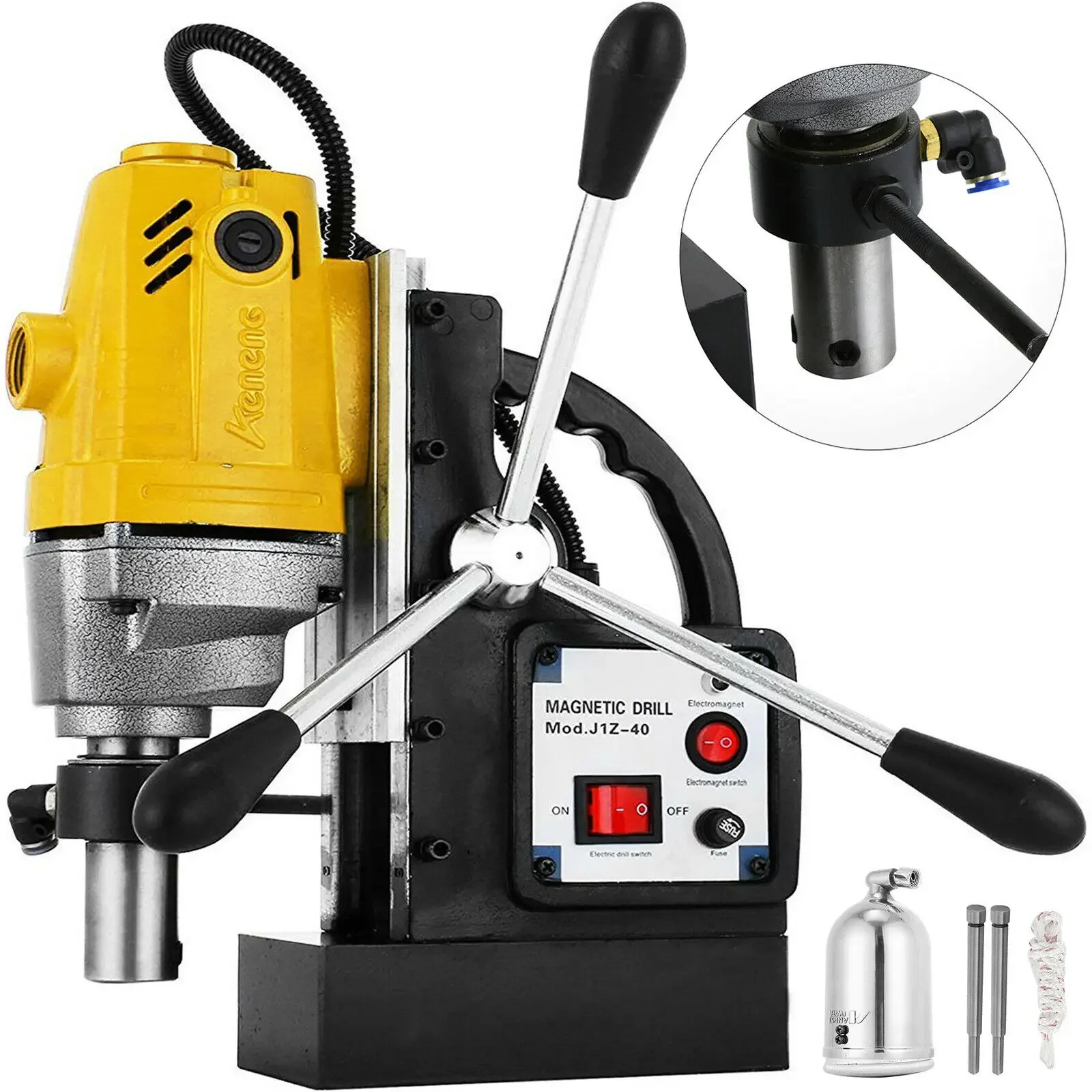 VEVOR Magnetic Drill Press 980W 1100W 1200W Electric Bench Drilling Rig Machine for Engineering Steel Structure MD40 MB23 BRM35