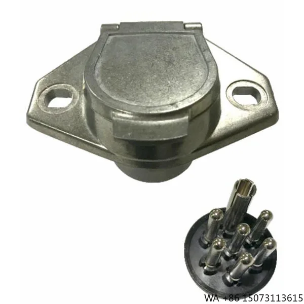 

24 В для европейских грузовиков, 7-контактный адаптер для прицепа, S, винтовой контакт, алюминиевый металлический разъем