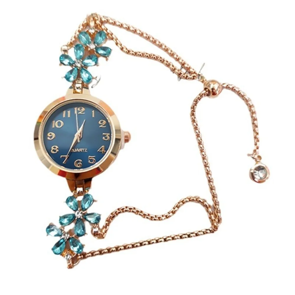 Adjustable Women's Quartz Watch Waterproof Quartz Movement Luxury Wrist Watch Drawstring Design Diamond Inlaid Diamond Watch