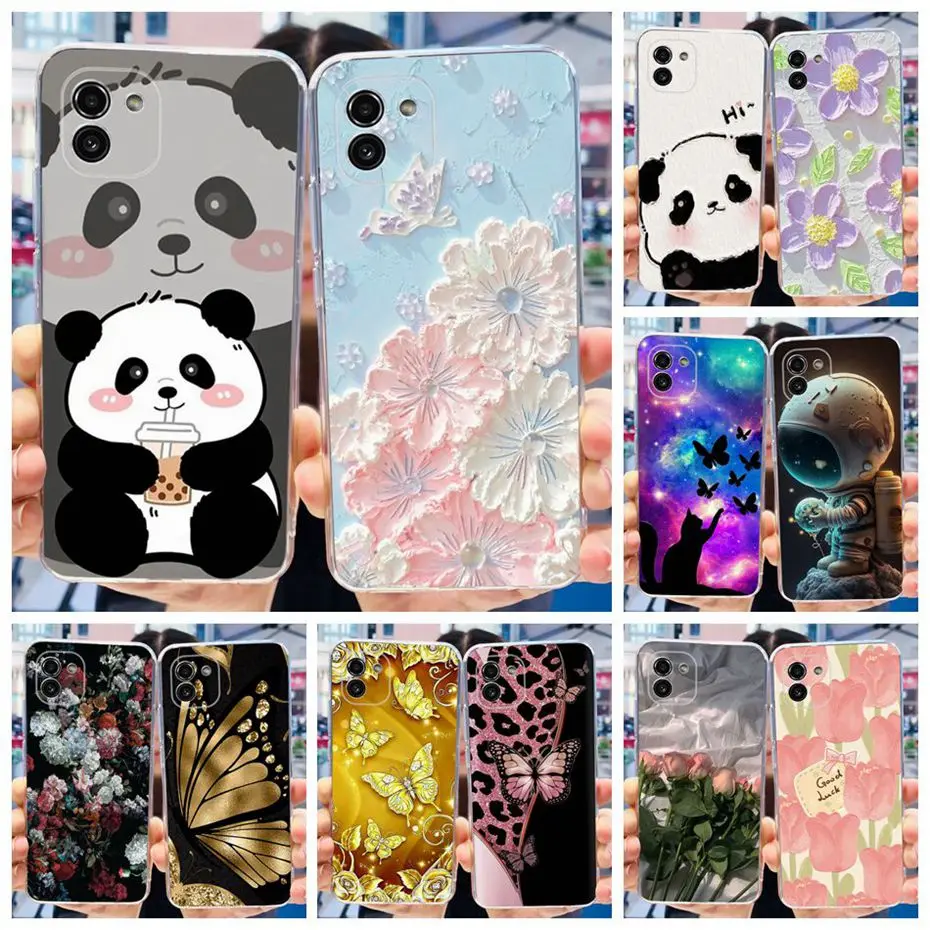 Lovely Printing Case For Samsung Galaxy A03 2023 Soft Silicone TPU Back Cover For Samsung A03 SM-A035F Phone Cases