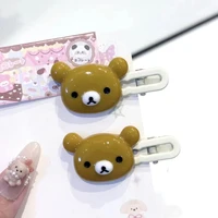 Cute Bear Hairpins Set Preppy Headdress Plastic Hair Sweet Accessories Friend Gifts 6