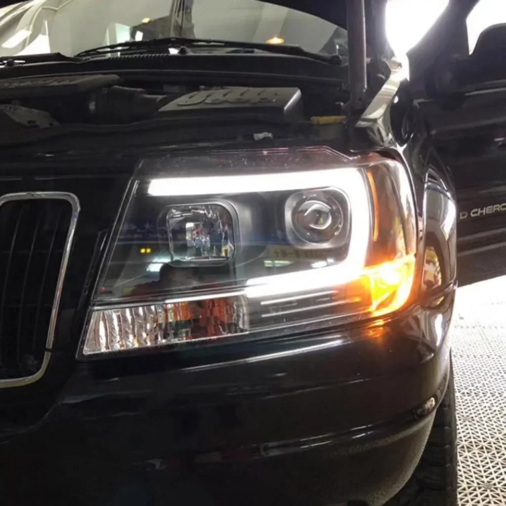 

For Jeep Grand Cherokee 1999-2004 Auto Headlight Assembly Upgrade High Quality Led Drl Projector Lens Car Tools Accessories
