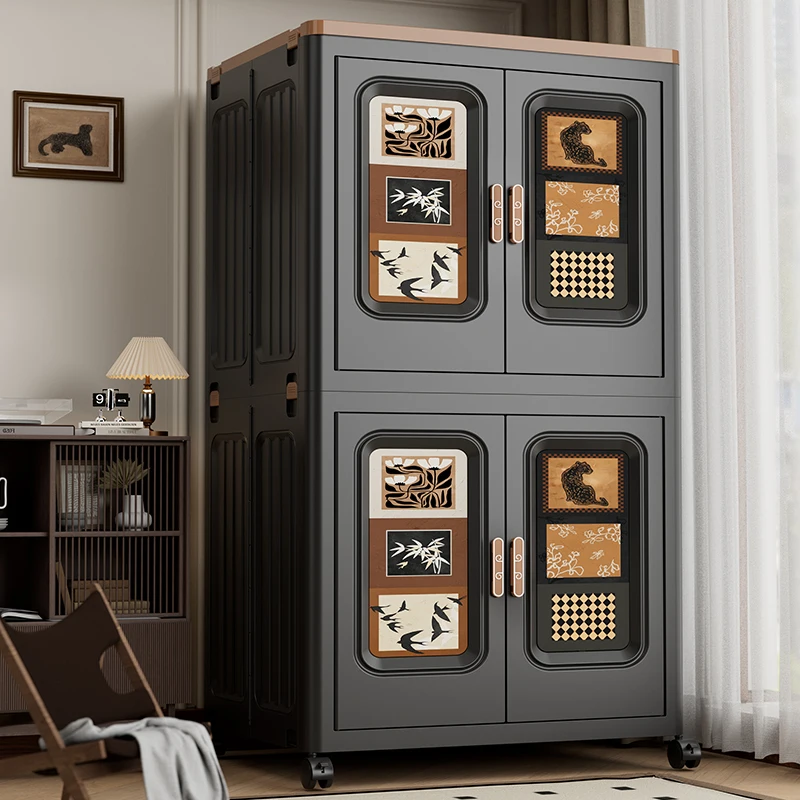 

Large Modular Nordic Wardrobes Modern Luxury Foldable Organizer Closet Plastic Living Room Armadio Guardaroba Furniture Home