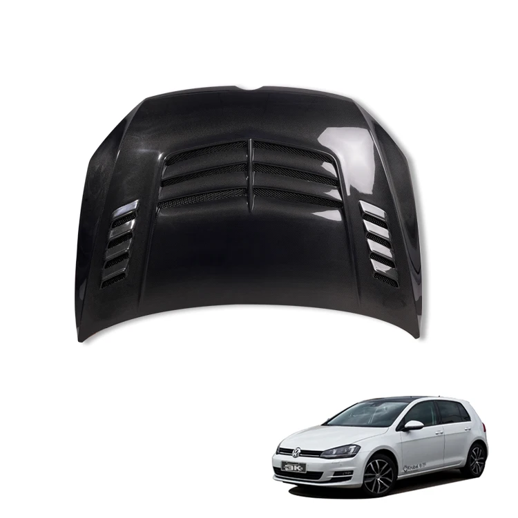

GTI Tuning V Style Engine Cover Hood Car Body Parts Carbon Fiber Front Bonnet For Golf 7 Engine Hoods