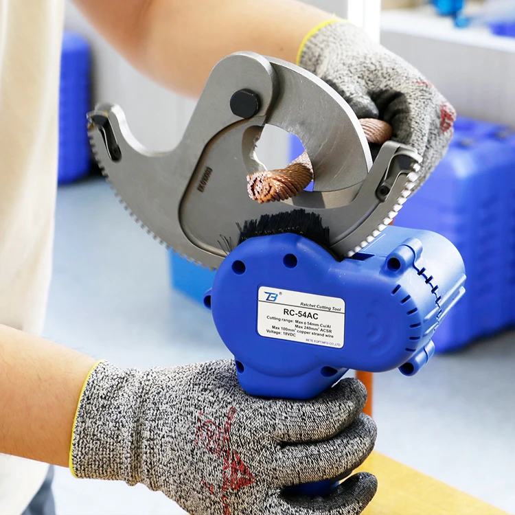 RC-54AC แบตเตอรี่ไฟฟ้า Contact Wire Cable Ratchet Cutter