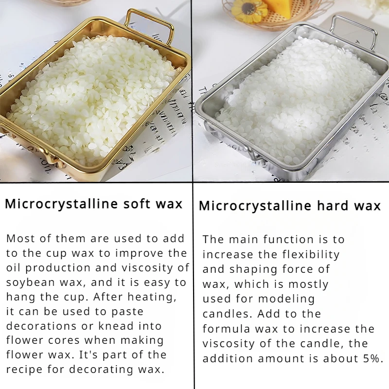 500g/1000 g/worek miękki/twardy wosk mikrokrystaliczny do wykonania ręcznie robiony materiał do modelowania świeca aromaterapeutyczna do dekoracji