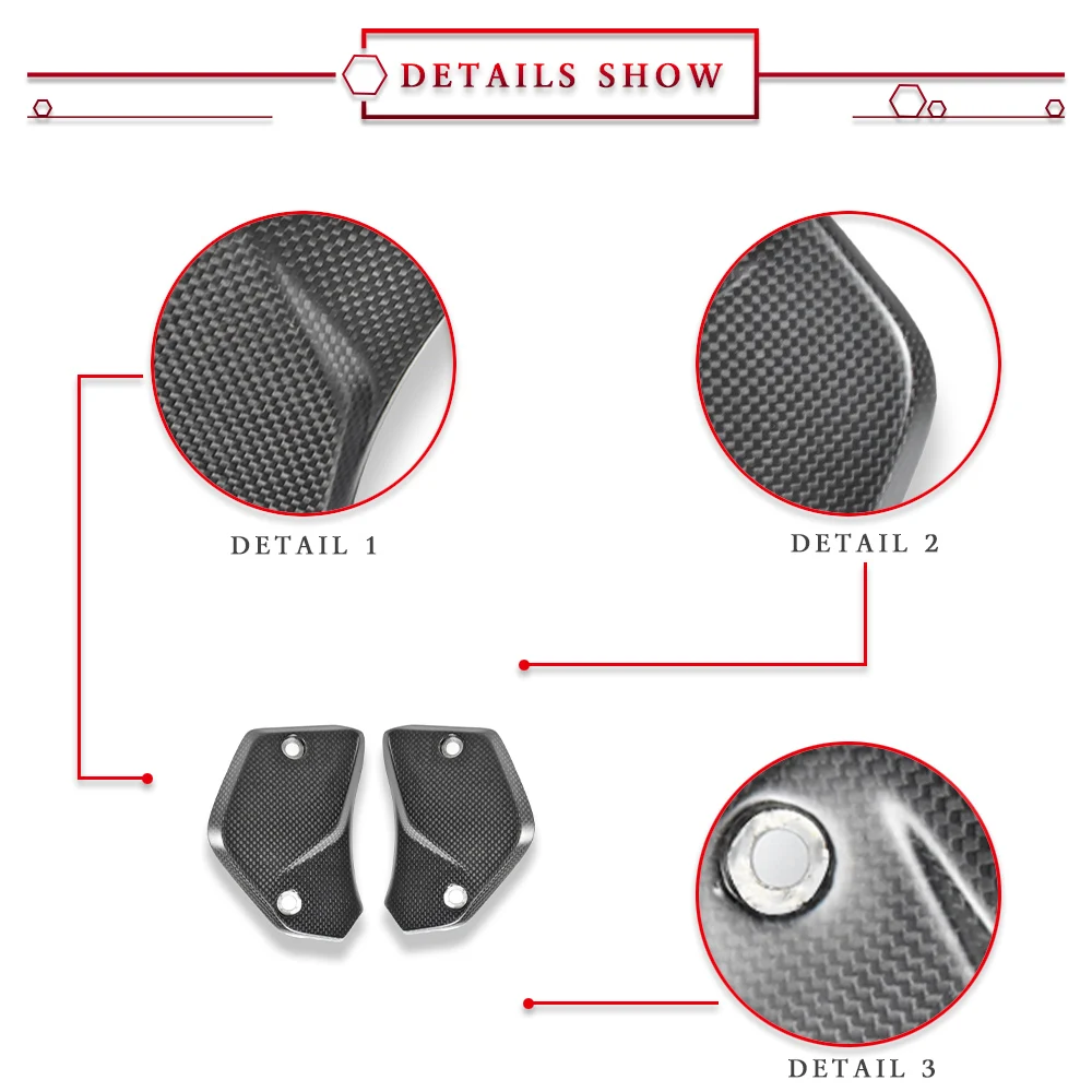 For New Hypermotard 698 MONO RVE 2024 2025 Carbon Fiber Rear Frame Side Covers Fairing Kit Motorcycle Modification Accessories