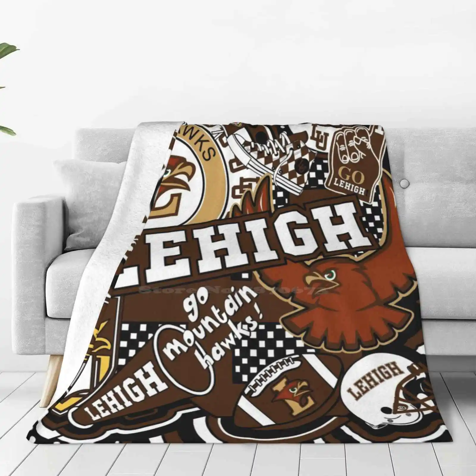 Lehigh Collage Four Seasons Comfortable Warm Soft Throw Blanket Lehigh College Ali Beyda Alibeydacreations