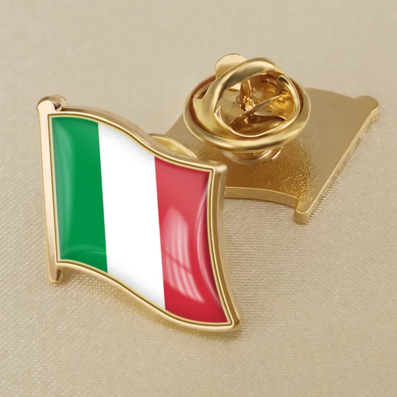 Broche de bandera de Italia, Pin esmaltado, bandera nacional, solapa, mochila, bolso, insignia, decoración de joyería