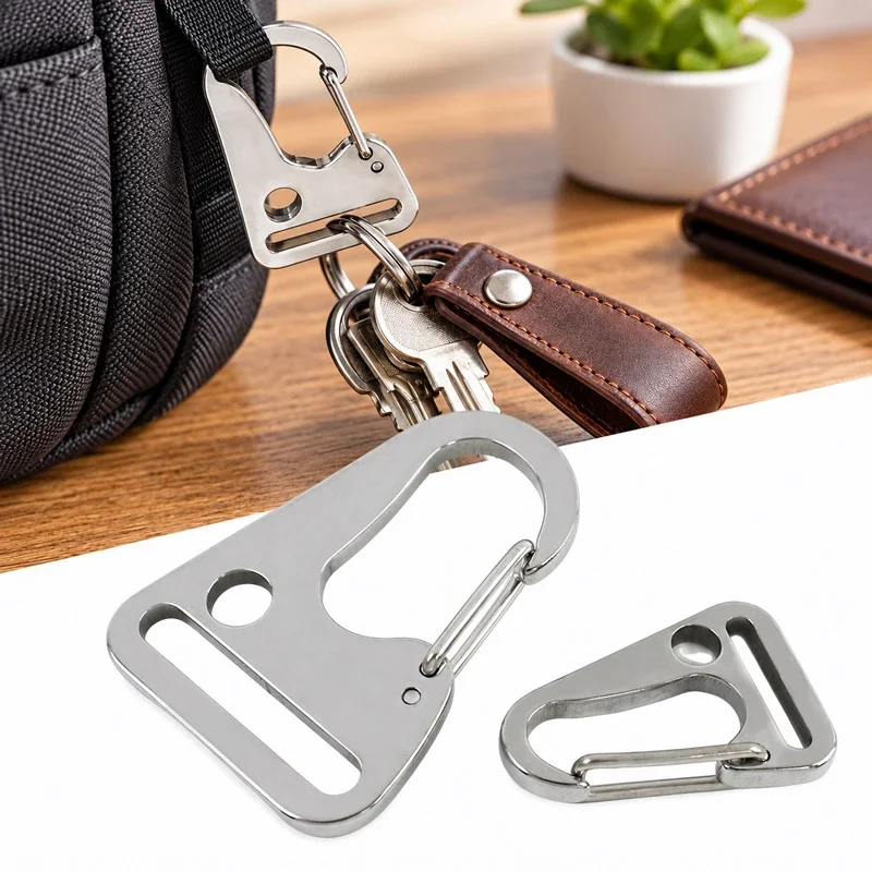 10Pcs Stainless Steel Eagle Mouth Buckles Trigger Snap Hooks for Leather Straps Bag Belts Keychains Garment Sewing Hardware Use