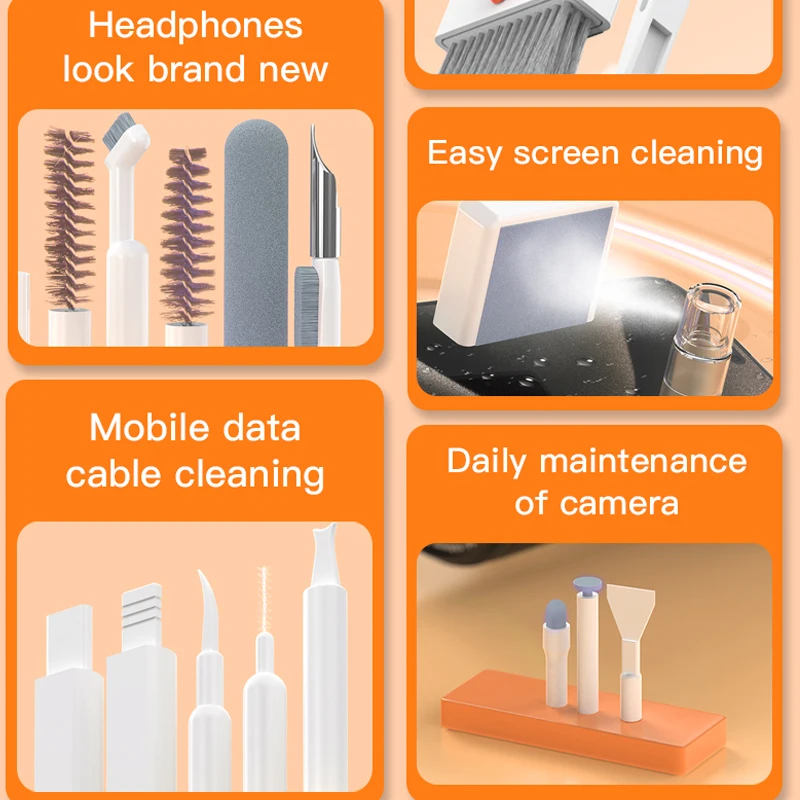 Набор для чистки клавиатуры 32 в 1, инструмент для чистки ноутбука, телефона, многофункциональный очиститель для iPad, IPhone Pro, наушников, клавиатуры